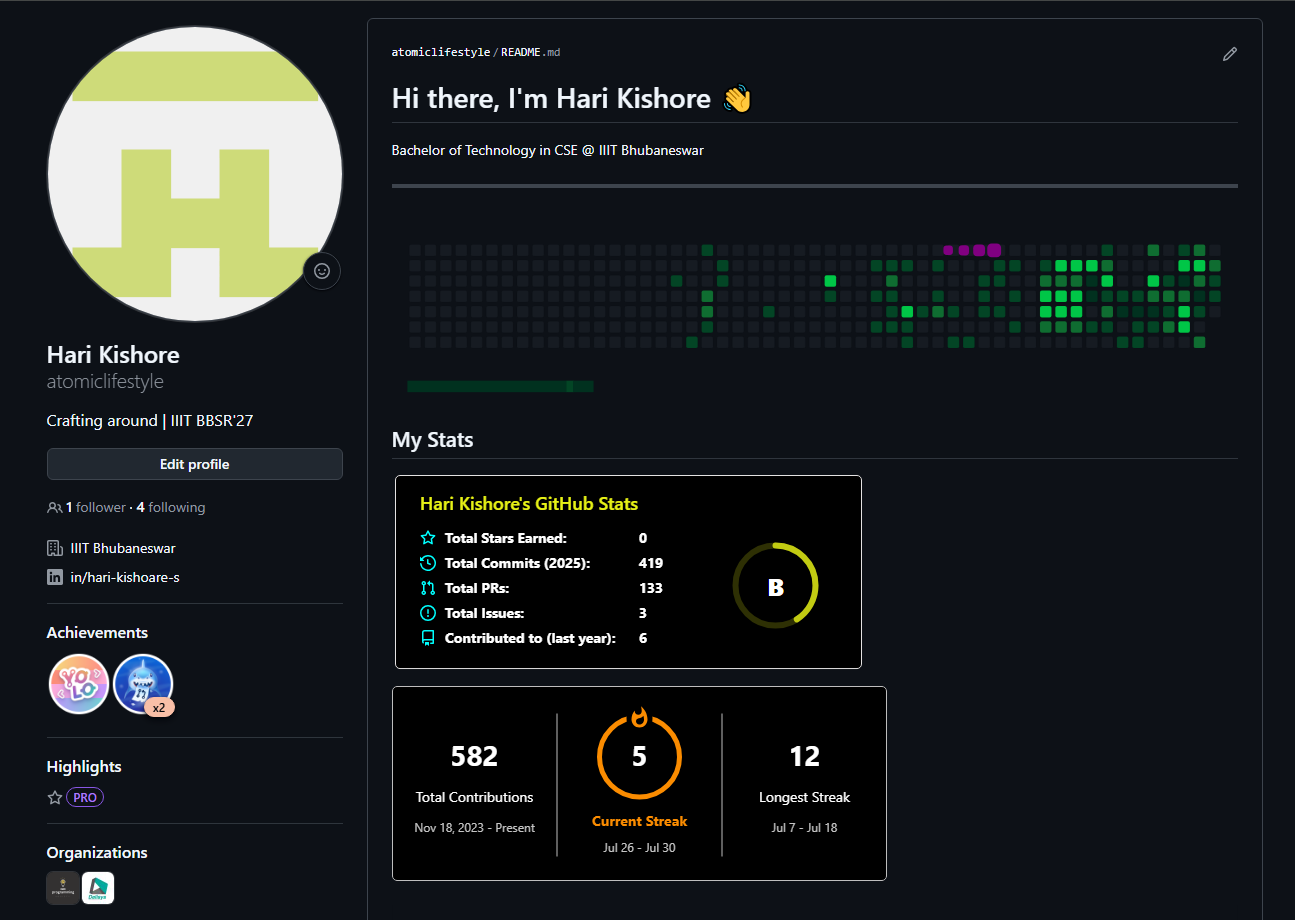 GitHub full profile screenshot